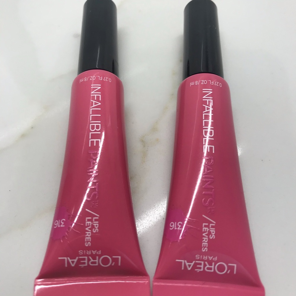 L’ORÉAL INFALLIBLE LIP PAINT SET OF 2 NEW